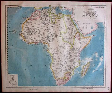 Clickable map of africa, showing the countries, capitals and main cities. Africa Continent 1883 Lett's scarce map w/ interesting interior details: (1883) Map ...