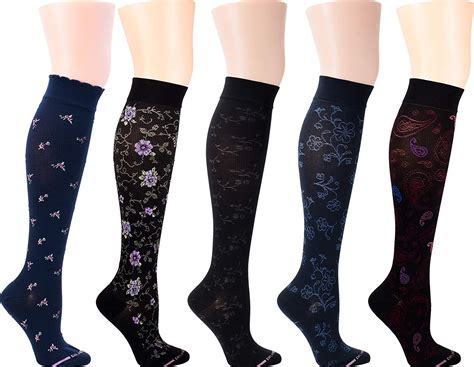 Dr Motion Womens Compression Socks 5 Pairs Assort 9 Womens Compression Socks Christmas