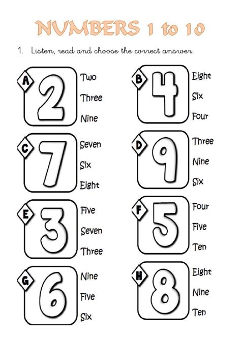 Counting Numbers 1 10 Worksheet Shapes Color Worksheets Library
