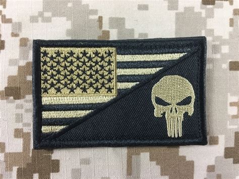 Specwarfare Airsoft Skull Usa Flag Army Morale Tactical Patch
