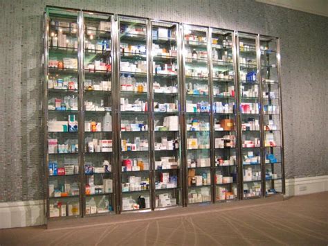 Within a vast, searching oeuvre, the the medicine cabinets presented rows of empty pharmaceutical packaging, arranged simply but displayed in relatively rudimentary cabinets made of. Hablar: Damien Hirst