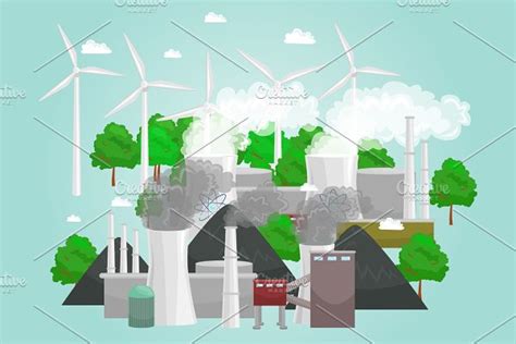 Renewable Ecology Energy Icons Green City Power Alternative Resources