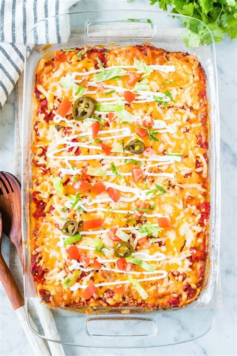 Taco Lasagna {with Tortillas And Beef } Plated Cravings