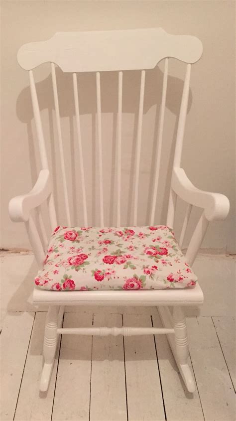Up Cycled Rocking Chair And Cushion Rocking Chair Cushions Diy Rocking Chair Rocking Chair Nursery