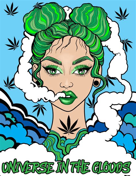 Instant Download Cute Stoner Girl Printable Coloring Page Etsy Nederland
