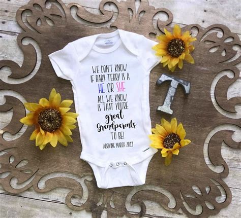 Great Grandparents To Be Pregnancy Announcement Onesie For Etsy