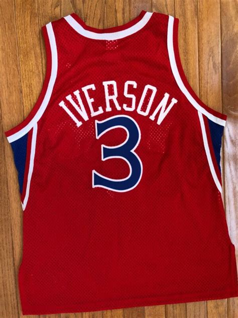 1997 Allen Iverson Philadelphia 76ers Authentic Champion Nba Jersey