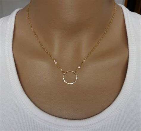 Items Similar To Circle Necklace Eternity Gold Filled Necklace Karma