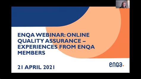 Enqa Webinar Online Quality Assurance Experiences From Enqa Members