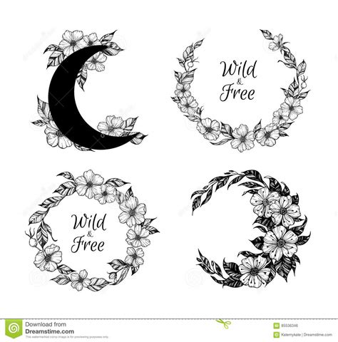 Free Free Flower Moon Svg 812 SVG PNG EPS DXF File