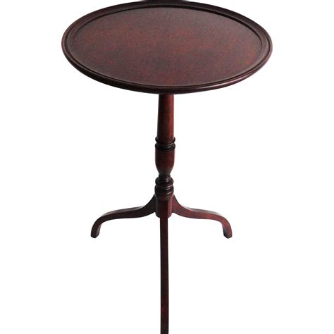 Antique Mahogany English Side Table Candle Stand From Faded Rose