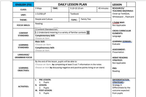 Lesson Plan Cefr Lesson Plan Cognition Vrogue