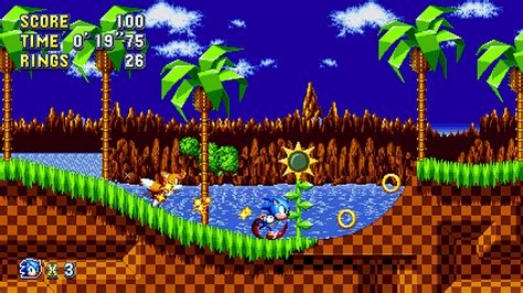 Check Out Sonic Manias Green Hill Zone And Second Boss Gamegrin