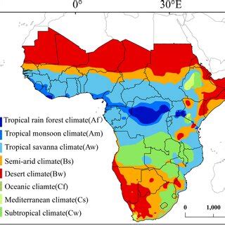 Climate Distribution Map Of Sub Saharan Africa Download Scientific Diagram