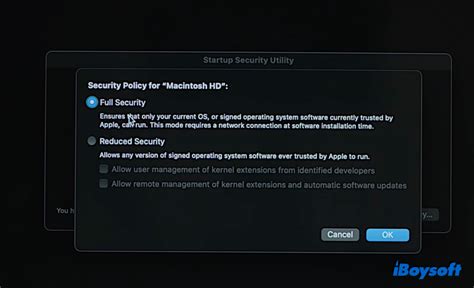 Access And Change Settings Of Startup Security Utility M1 Mac Included