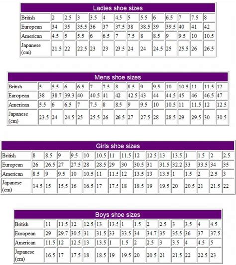 Size Conversion Chart Russian To Us
