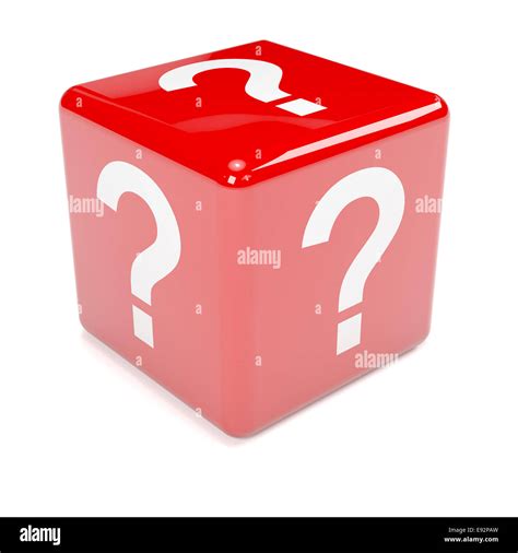 3d Render Of Red Dice Marked With A Question Mark Stock Photo Alamy