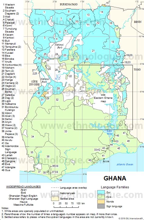 Language Map Of Ghana Download Scientific Diagram