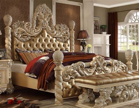 Palazzo Magnifico Poster Bed In Antique White Finish By Homey Design Hd
