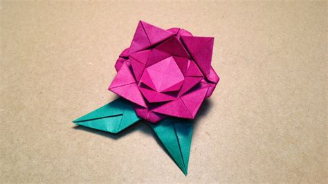 Origami Flower Instructions Rose Youtube