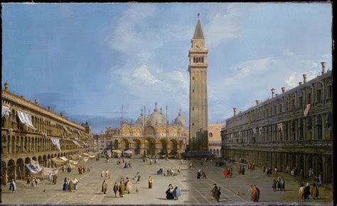 Piazza San Marco Verso La Basilica Canaletto 1723 Olio Su Tela Museo Thyssen Bornemisza Madrid