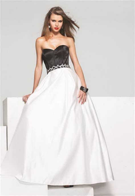 Fashion Black And White Prom Dresses 2012