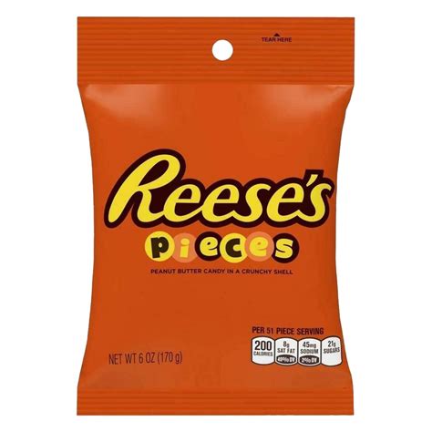 Reeses Pieces Peanut Butter Peg Bag 12 X 170g Jdm Distributors Ltd