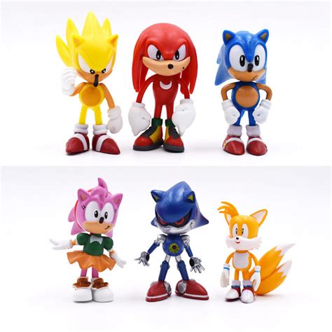 Sonic Set Of 6 Action Figures For Sonic The Hedgehog
