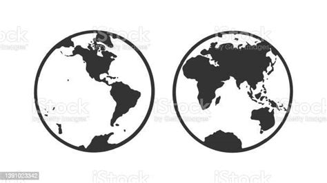 Planet Earth Earth Day The Earth World Map On White Background Vector