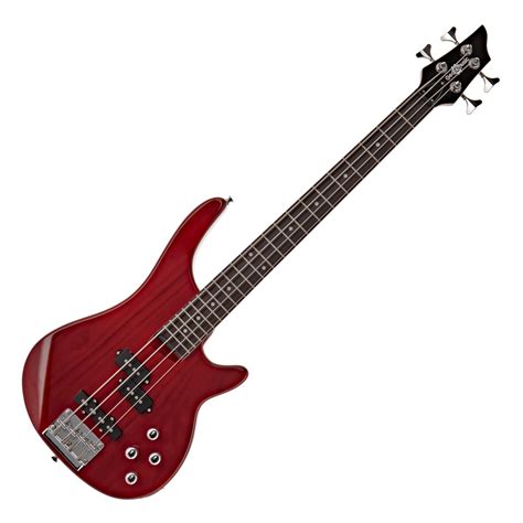 34 Chicago Bass Guitar By Gear4music Trans Red Na