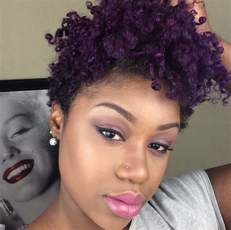 15 Gorgeous Ways Black Women Wear Purple Hair Purple Natural Hair