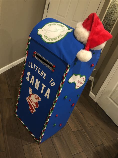 Cardboard Mail Box Ideas Christmas Lettering Santa Mailbox Santa Letter