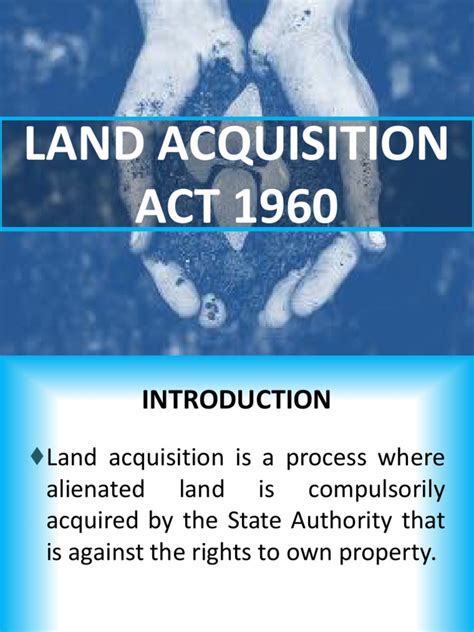 Home > land acquisition act 1960 act 486. LAND ACQUISITION ACT 1960.pptx | Eminent Domain | Common Law