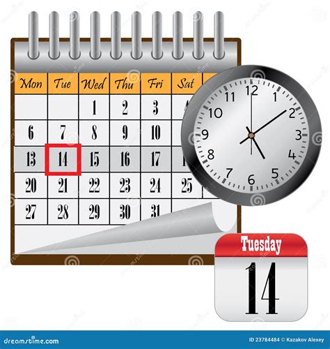 Calendar And Clock Stock Images Image 23784484