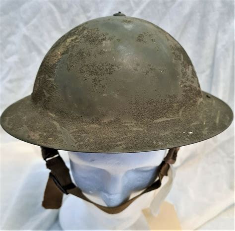 Vintage And Rare Australian Army Anzac Ww2 Uniform Steel Helmet Dated