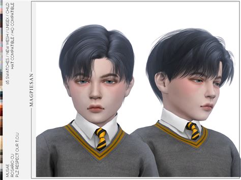 The Sims Resource Rosario Hair For Child
