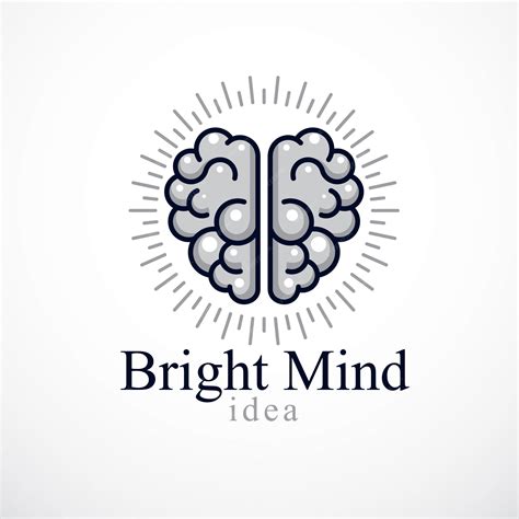 Premium Vector Bright Mind Vector Logo Or Icon With Human Anatomical