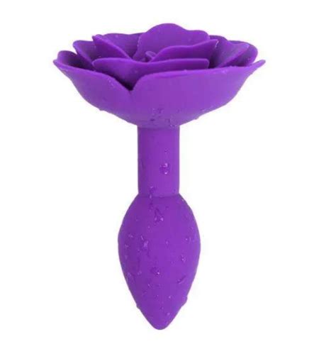 Анальная пробка Фиолетовая роза БДСМ