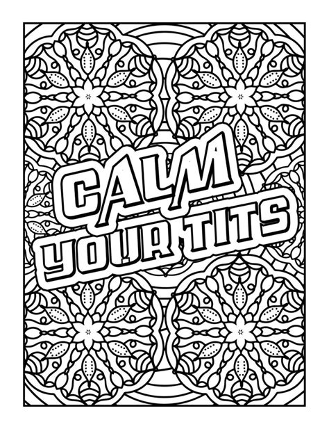 Swearing Adult Colouring Pages Etsy