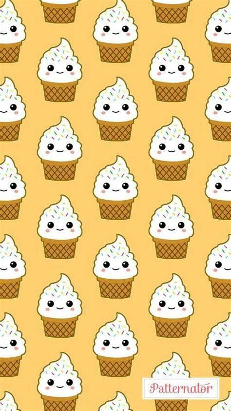 An Ice Cream Pattern With Many Different Faces