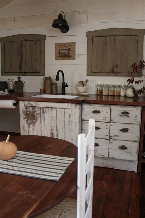 Hampton bay hampton assembled 30x12x12 in. Kitchen & Bar: Rustic White Distressed Kitchen Cabinets ...