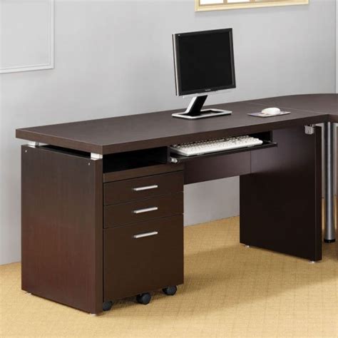 Coaster Skylar Computer Desk With Drop Down Drawer In Cappuccino