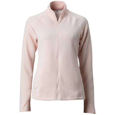 Adidas Womens Textured Full Zip Golf Jacket