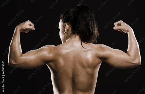 Back Muscles Of Naked Fitness Woman Stock Photo Adobe Stock