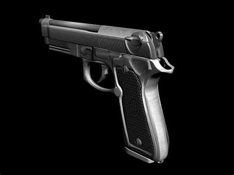 Beretta M9 Pistol 3d Model 3ds Max Files Free Download Modeling 44828