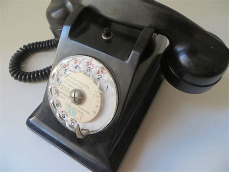 Vintage French Rotary Phones Of The Forties Antique Black Etsy