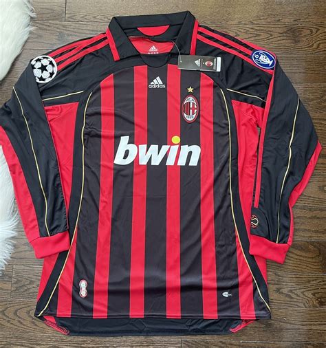 Ac Milan 200607 Retro Maldini 3 Soccer Home Jersey Size Xl Men