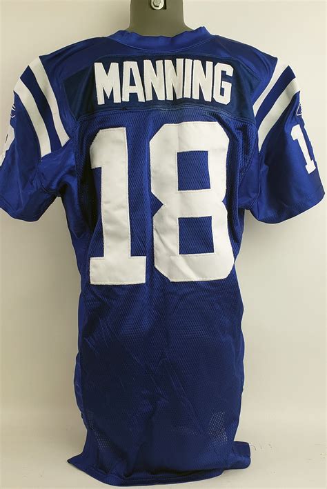 Lot Detail 2002 Peyton Manning Indianapolis Colts Home Jersey Mears Loa