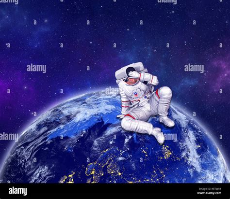 Space Man Astronaut Earth Stock Photos And Space Man Astronaut Earth