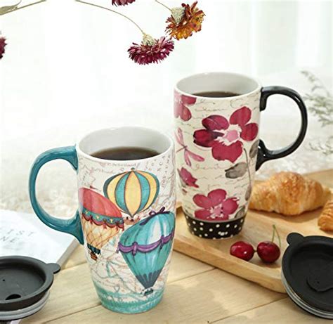 Topadorn 17 Oz Tall Ceramic Travel Mug Coffee Cup With Sealed Lid Pricepulse